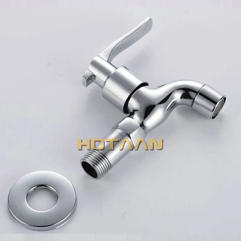 DecorBites™ Brass Single Cold Water Wall Tap Basin Faucet Bibcock 12cm Length