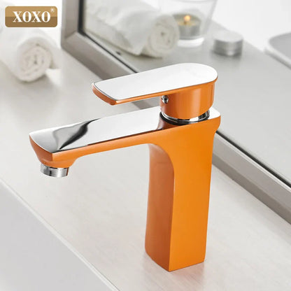 DecorBites™ Green Water Basin Faucet, Single Hole Bathroom Mixer in Fashionable Bronze Style