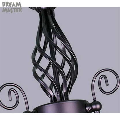 black Chandeliers lamp lustres Modern dining Living Room hotel Indoor light Decoration wrought iron chandeliers lighting