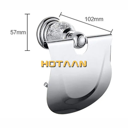 Portarrollos de papel higiénico DecorBites™ Crystal Chrome - Soporte de pared para toallas de papel