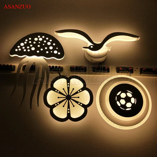 DecorBites™ LED Jellyfish Wall Sconce Light for Modern Indoor Living Room Bedroom Stair Lamp