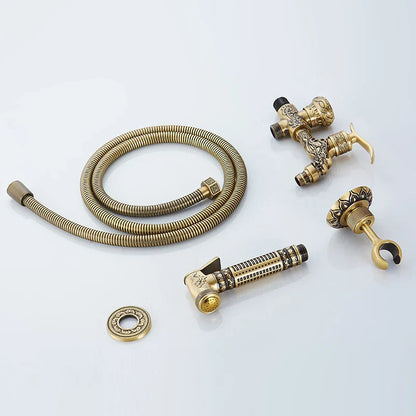 صنبور بيديه مثبت على الحائط من نحاس عتيق من DecorBites™ لرش دش الحمام الصحي