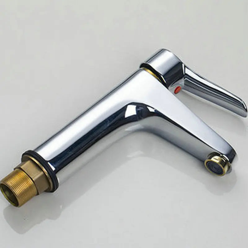 DecorBites™ Golden Chrome Brass Bathroom Sink Faucet Mixer