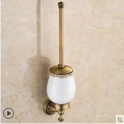 Juego de accesorios de baño DecorBites™ de cobre tallado: estante para toallas, toallero, portarrollos de papel, gancho para ropa