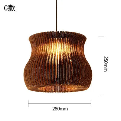 DecorBites™ Chinese Paper Pendant Light for Restaurant Living Room, Southeast Asian Style