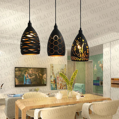 DecorBites™ Iron Cage Pendant Light - 12W LED, Modern Design for Living Room, Restaurant, Shop