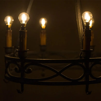 DecorBites™ Gold Tint G40 LED Filament Globe Bulb E14/E12 Dimmable 1W 2200K Home Lighting