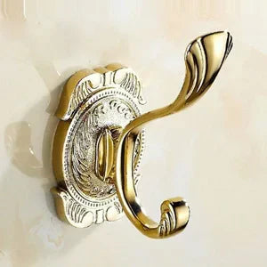 Gancho de pared de cromo dorado Decorbites™ para ropa, perchero, conjunto de ganchos para toallas, abrigos y batas