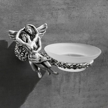 DecorBites™ Bathroom Hardware Set: Toilet Paper Holder, Towel Bar, Brush Holder - Mountable Romantic Design