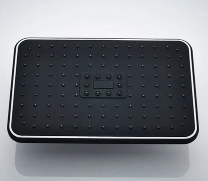 DecorBites™ Black Rainfall Shower Head with Handshower - Over-head Shower Sprayer