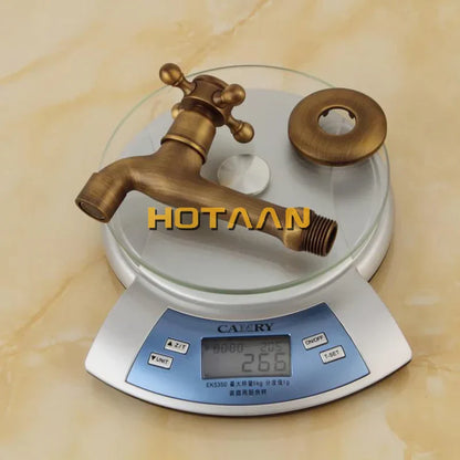 صنبور حوض الحمام DecorBites™ العتيق المصنوع من النحاس المثبت على الحائط للحديقة والحمام