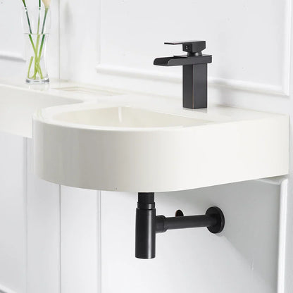 DecorBites™ Brass Round Bottle Trap Oil Rubbed Bronze Black Siphon for Bathroom Vanity