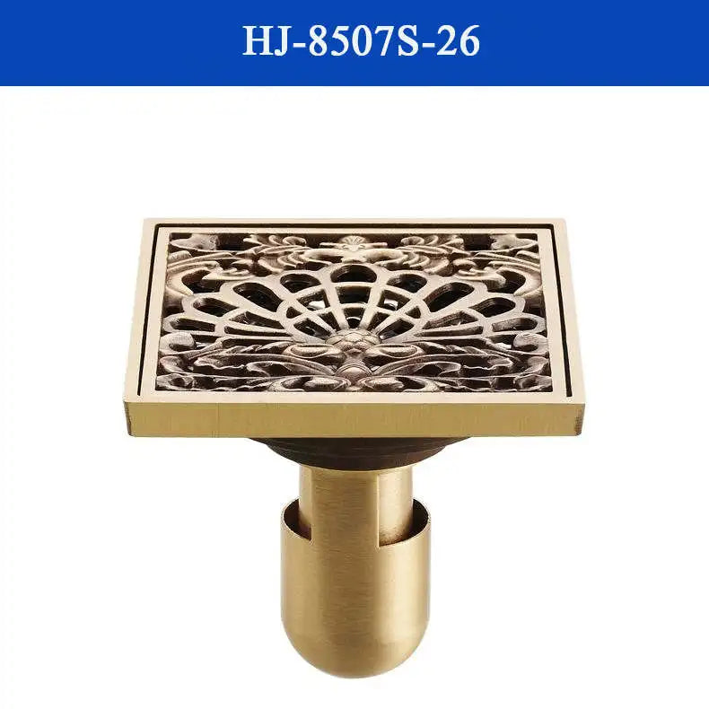 غطاء تصريف دش من النحاس العتيق من DecorBites™، مصفاة حمام منحوتة بتصميم فني أوروبي