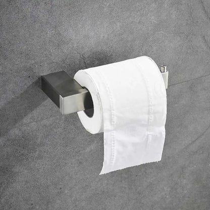 DecorBites™ Brushed Nickel Stainless Steel Bathroom Hardware Set - 4-Piece Accessory Kit