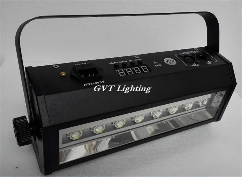 مصباح ستروب LED من DecorBites™ مزود بـ 8 مصابيح لإضاءة حفلات الديسكو والبار والدي جي