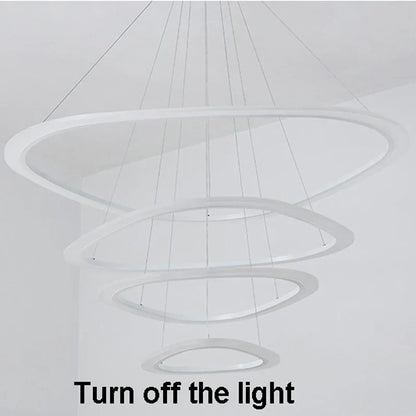 DecorBites™ Circle Rings Acrylic LED Pendant Lights for Living Room and Dining Room