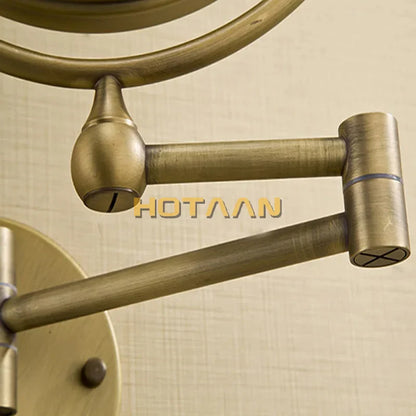 مرآة مكياج DecorBites™ دائرية مقاس 8 بوصات مزودة بإضاءة LED مع تكبير مزدوج 3X/1X