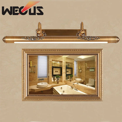 مرآة حمام DecorBites™ بقطر 50 سم مع إضاءة LED مقاومة للماء لغرفة نوم متألقة