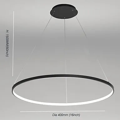 DecorBites™ 60cm Circular LED Pendant Light for Dinning Living Room Lighting