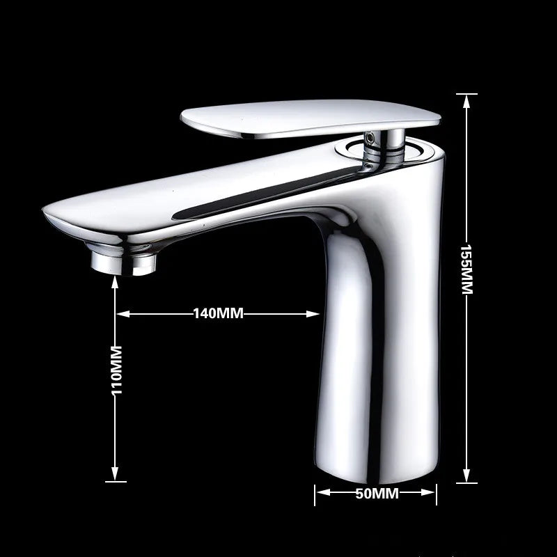DecorBites™ Basin Faucet Hot&Cold Mixer Tap Brass Gold/Chrome/White/Red/Black for Bathroom Sink