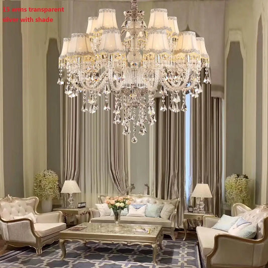 DecorBites™ Crystal Chandelier: Modern Living Bedroom Lighting Fixture
