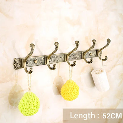 DecorBites™ Brass Antique Bath Hardware Set: Towel Rack, Paper Holder, Towel Hanger, Toilet Brush Holder