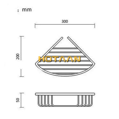 DecorBites™ Aluminum Antique Finish Shower Basket Holder Shelf, Single Layer
