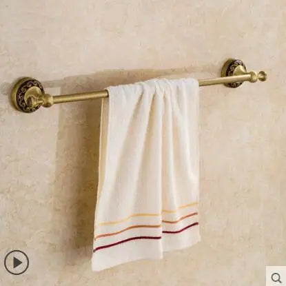 Juego de accesorios de baño DecorBites™ de cobre tallado: estante para toallas, toallero, portarrollos de papel, gancho para ropa