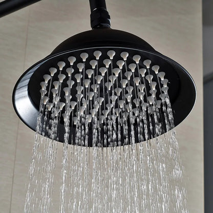 DecorBites™ Black Bronze Rainfall Shower Faucet Set with 8" Head for Wall Mount