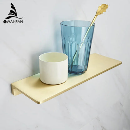 DecorBites™ Gold Bath Hardware Set: Towel Ring, Toilet Brush Holder - WF-552200