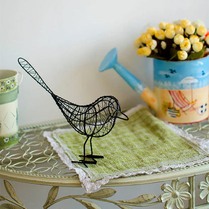 Figuras de pájaros de hierro DecorBites™: Estatua abstracta nórdica para decoración del hogar, sala de estar o escritorio