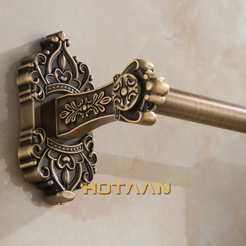 حامل مناشف نحاسي عتيق من DecorBites™ - إكسسوارات حمام مثبتة على الحائط