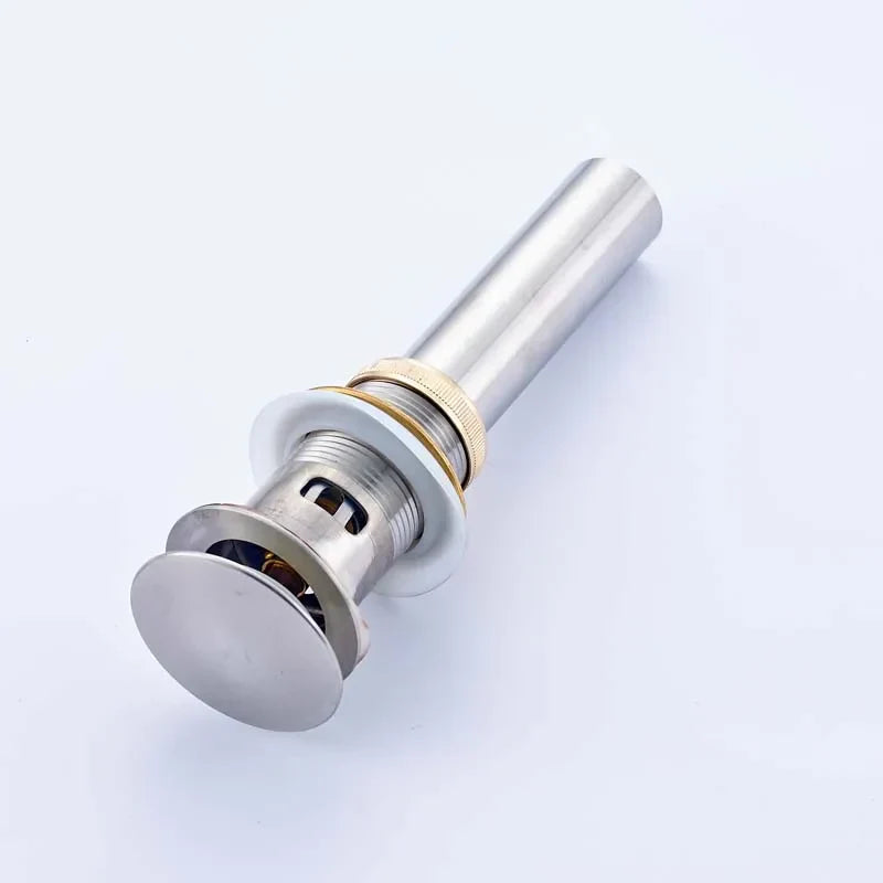 DecorBites™ Bathroom Sink Pop Up Drain in Chrome, Brushed Nickel, Golden Finish