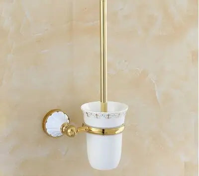 DecorBites™ Bathroom Accessories Set: Gold Finish Paper Holder, Towel Bar, Soap Holder, Towel Rack & More