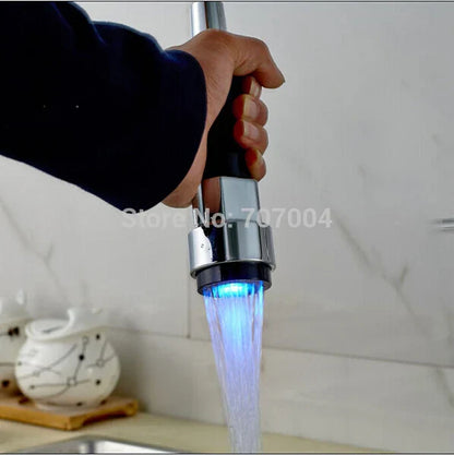 Repuesto de cabezal rociador extraíble para grifo de cocina cromado con luz LED DecorBites™