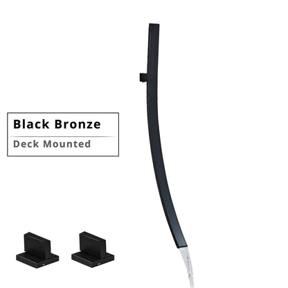 DecorBites™ 70cm Wall Mounted Black Bronze Waterfall Basin Mixer Tap