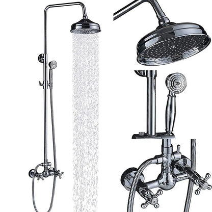 DecorBites™ Black Bronze Bathroom Shower Mixer Tap with Long Spout and 8" Rainfall Head