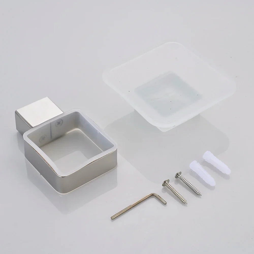 Jabonera de pared DecorBites™ con acabado negro - Soporte para jabón de baño