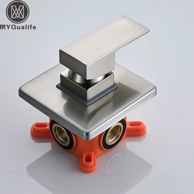 DecorBites™ Brushed Nickel Shower Faucet Control Mixer Valve with Single Handle