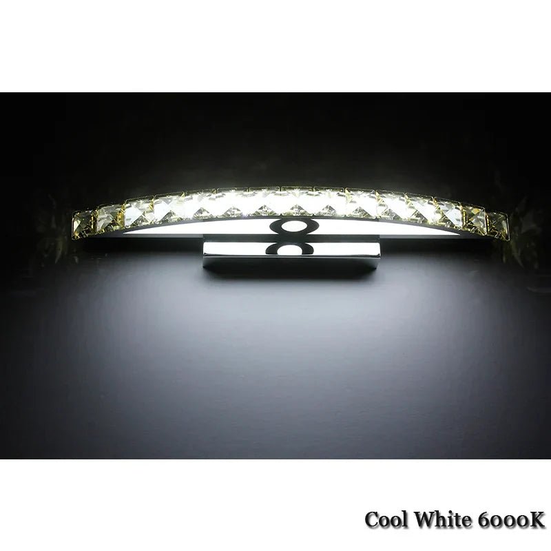 Aplique de pared de cristal LED DecorBites™ de 15 W para baño, ideal para espejo y maquillaje.