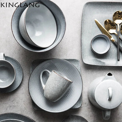 DecorBites™ Japanese Style Ceramic Dinnerware Set