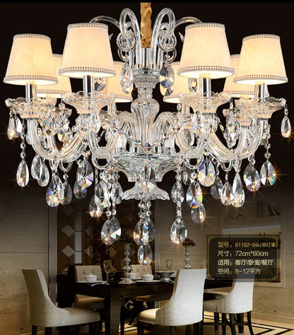 DecorBites™ Crystal Chandelier: Luxury Modern Light Fixture for Living Room - Lustres de Cristal