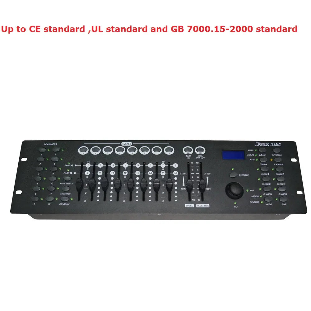 Controlador DMX 240C Decorbites™ para iluminación de espectáculos de escenario, fiestas, bodas y discotecas