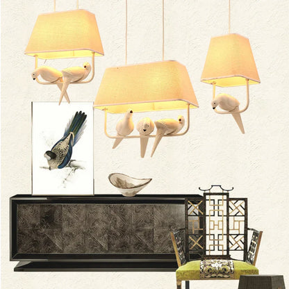 DecorBites™ Bird Cage Chandelier: Resin Retro Luminaria Pendant Lamp for Dining Room, Bedroom, Kitchen Island