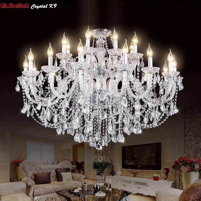 DecorBites™ Crystal Chandeliers: Modern Luxury Lighting for Home Decor - AC110V/220V