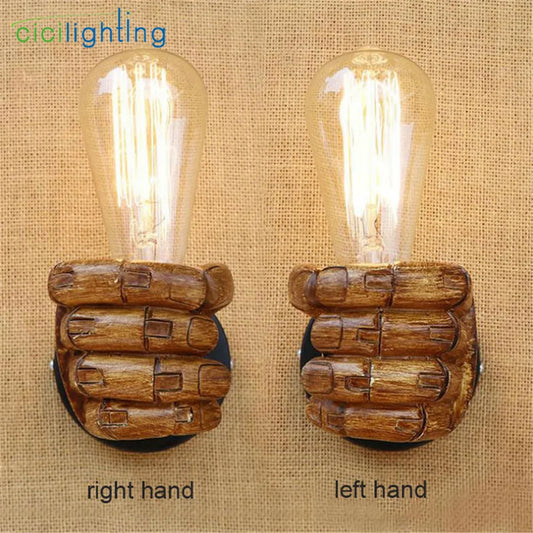 DecorBites™ Industrial Wall Light Pair in Black and Coffee for Bedroom Reading Lamp