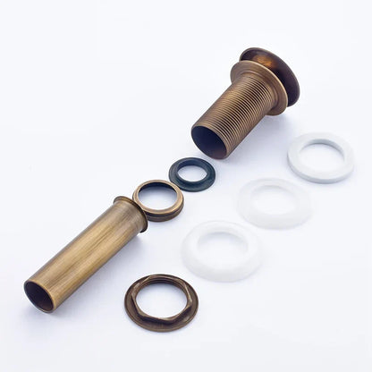 مصرف حوض الحمام المصنوع من النحاس العتيق DecorBites™‎ القابل للفتح لحوض السفينة