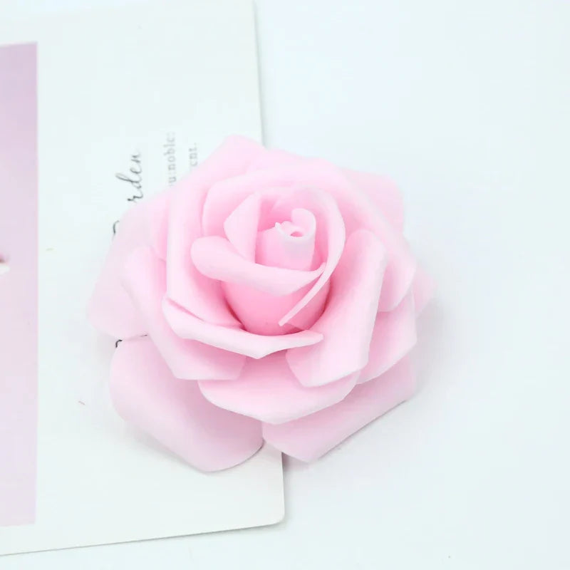 DecorBites™ Foam Roses Flower Wall Home Wedding Decoration Bridal Brooch Handmade Artificial Flowers