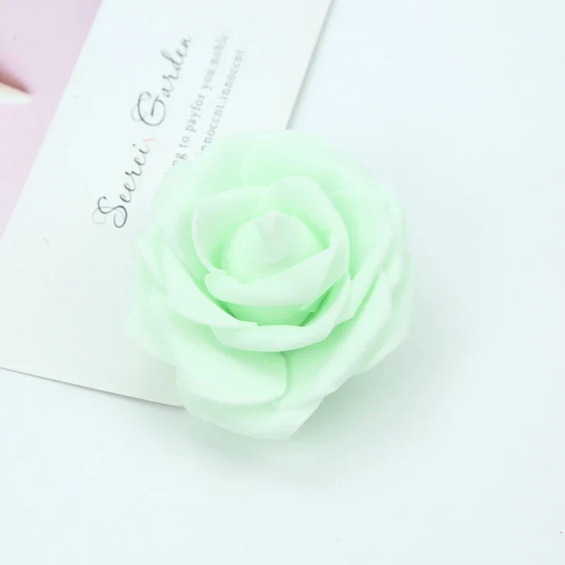 DecorBites™ Foam Roses Flower Wall Home Wedding Decoration Bridal Brooch Handmade Artificial Flowers
