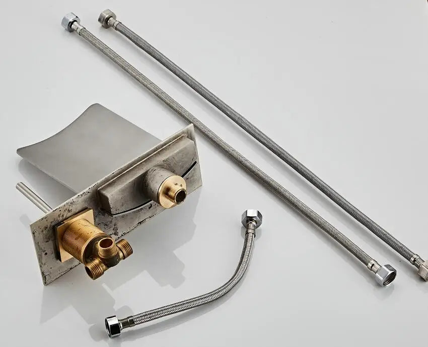 DecorBites™ LED Waterfall Wall Mount Bath Faucet with Temperature Control